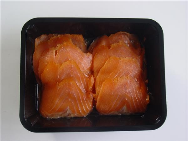 Geräuchter Lachs gesnitten