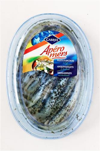 Anchovies marinated with garlic